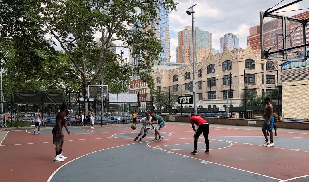 people playing basketball